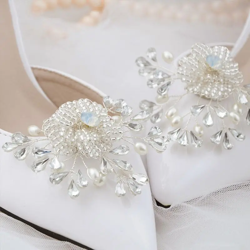 2 шт.; заколки для обуви; Цветочные Стразы; блестящие клипсы; украшение на высоком каблуке; Роскошные модные сандалии для женщин; женская одежда с пряжкой