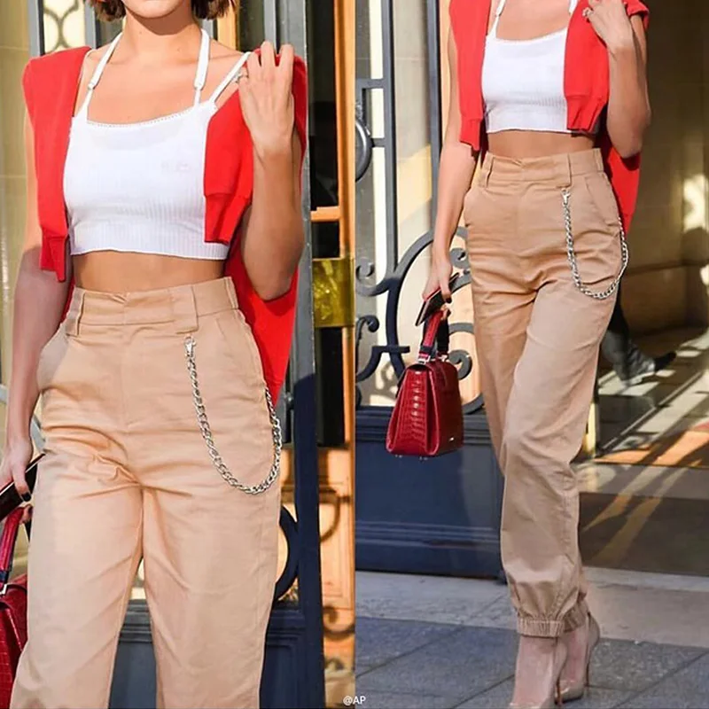 Новинка женские свободные шаровары Повседневные Дышащие Брюки с высокой талией