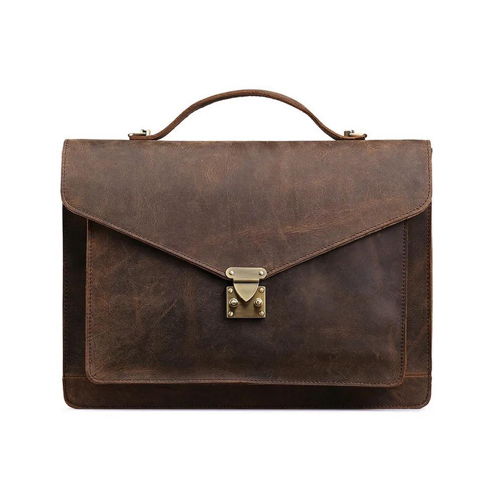 Платье Винтаж из натуральной кожи Мужские Портфели Для мужчин портфель сумки для