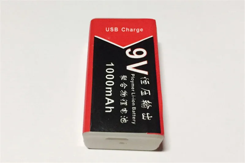 1pcs/lot 9V 1000mAh rechargeable lithium battery USB polymer instrument | Электроника