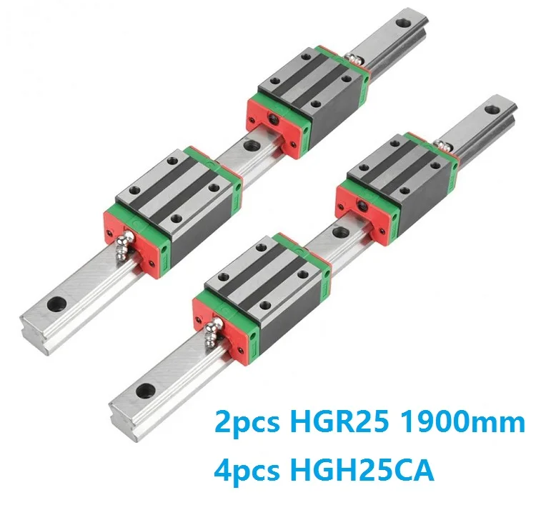 Фото 2 шт. линейная направляющая HGR25-L 1900 мм + 4 HGH25CA или HGW25CC с ЧПУ Обустройство дома 2 шт. линейная направляющая HGR25-L 1900 мм + 4 HGH25CA или HGW25CC с ЧПУ Обустройство дома