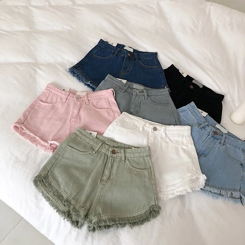 Женские джинсовые шорты Летние повседневные белые брюки с дырками 2019 | Женская