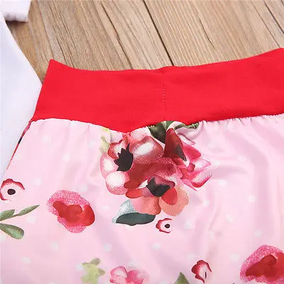 Pudcoco/2017 г. Летние топы для маленьких девочек комбинезон длинные штаны 4 предмета