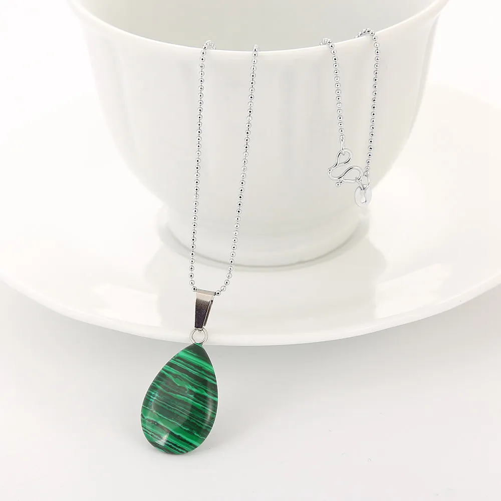 Лидер продаж подвеска крест в виде капли воды колонна Кварцевые ожерелья