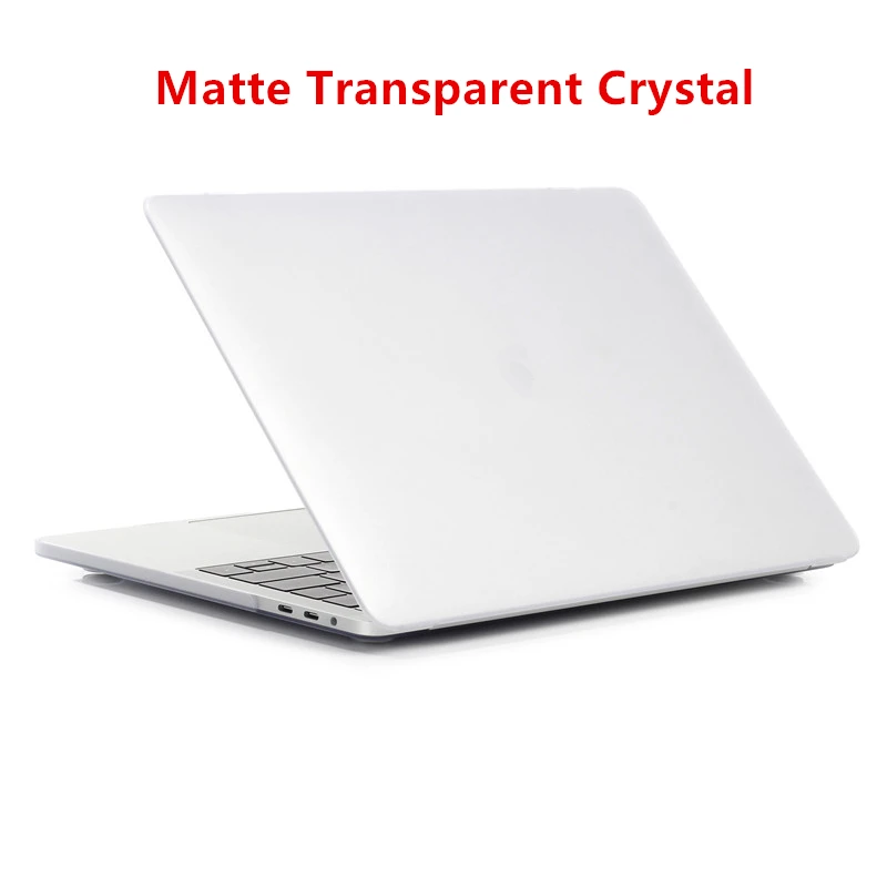 Матовый черный чехол для ноутбука Macbook Air Pro retina 11 12 13 15 Чехлы полный комплект жесткий чехол для нового Macbook Air 13 Funda Coque - Цвет: Matte Crystal
