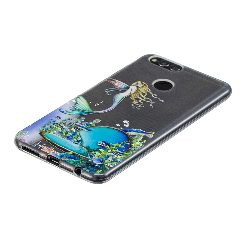 Чехол из ТПУ для Honor 7X чехол с принтом мягкий силиконовый Huawei X7 7 X Honor7X защитная