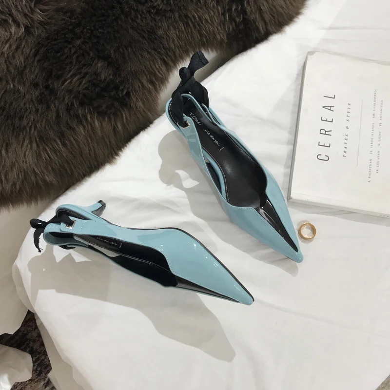 MONMOIRA со шнуровкой Сандалии на каблуке Для женщин сексуальный острый носок Обувь