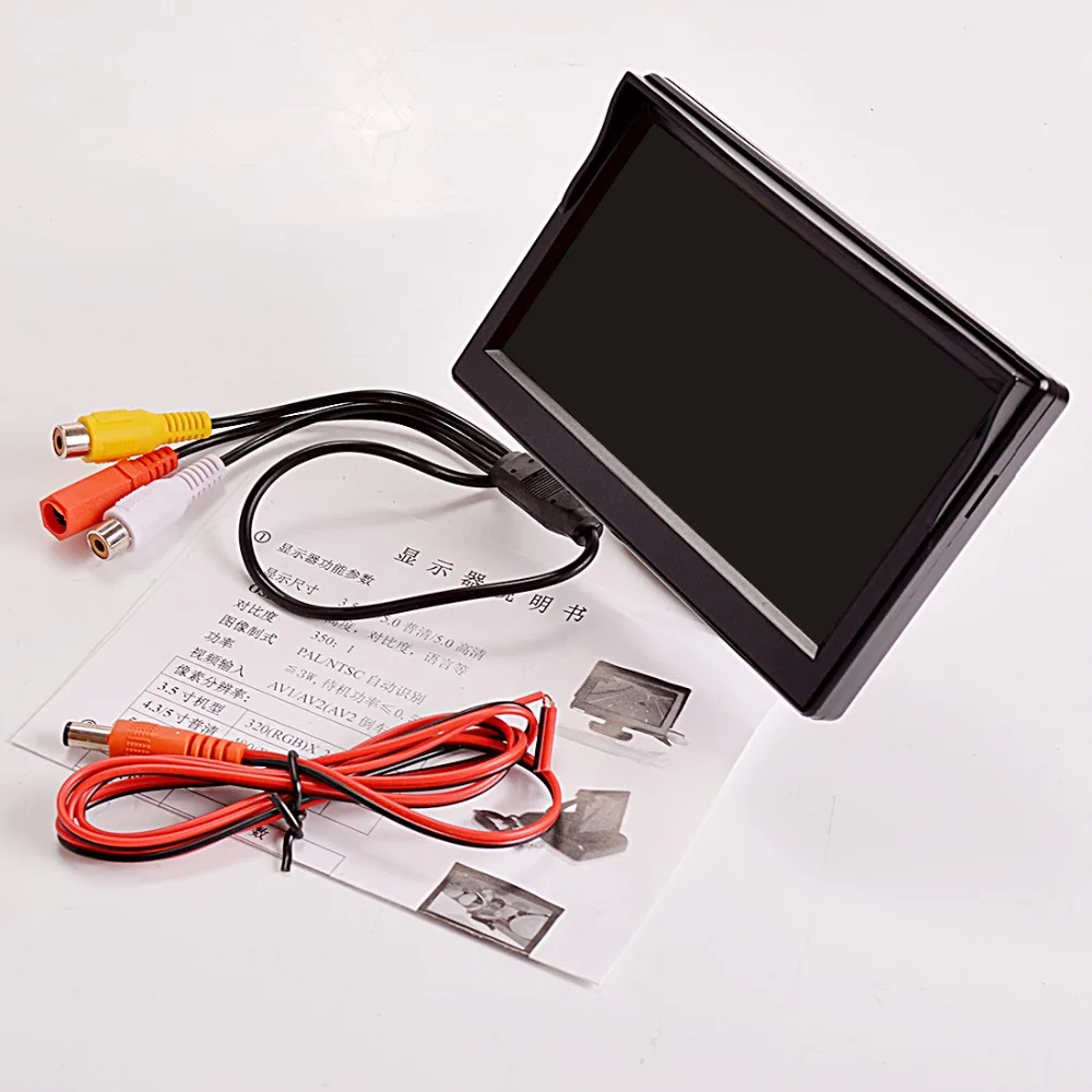 Viecar " автомобильный монитор парковочная камера заднего вида TFT lcd 5,0 дюймов 800*480 16:9 экран HD цифровой цветной для камеры заднего вида VCD DVD