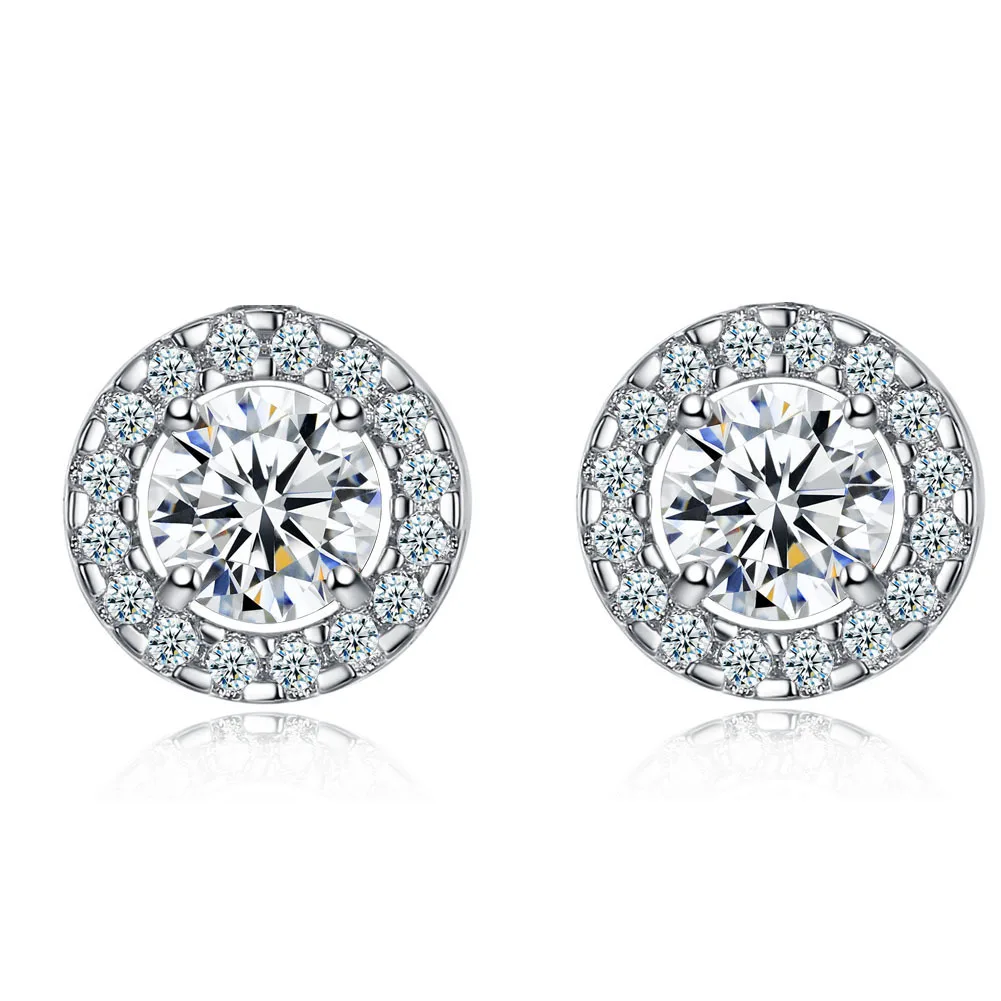 

Fashion Earrings New 2019 Girls Zircon Flash Star Crystal Stud Earrings For Women Wedding Jewelry Wholesale