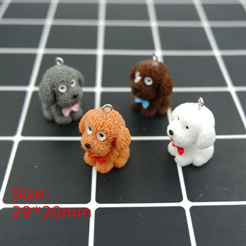 mix Kawaii Teddy подвески и брелоки с собакой для DIY Браслеты ожерелье серьги брелок ювелирных изделий - Окраска металла: mix