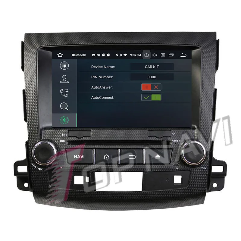 Автомобильный мультимедийный DVD-плеер Topnavi Восьмиядерный Android 9 0 для Mitsubishi Outlander