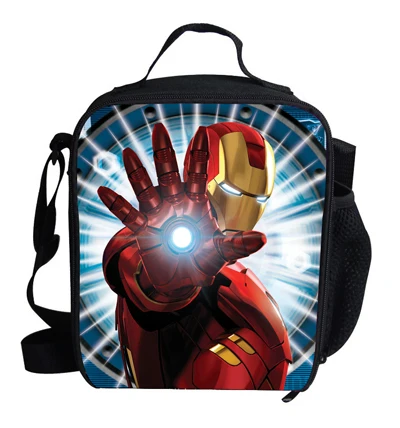 7L18 Модная сумка для ланча для детей, школьная сумка для ланча Ironman, термос для детей, для мальчиков и девочек - Цвет: 7L18