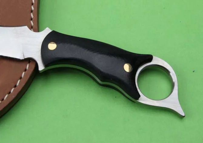 Toplu Cs go karambit Camping Survival Neck Knife 5Cr13 Blade Micarta Handle Outdoor Multi Knives Tacticla Fixed EDC Tools | Инструменты
