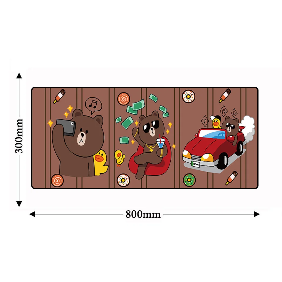 Большой милый коврик для мыши с изображением животных собак кошек натуральный