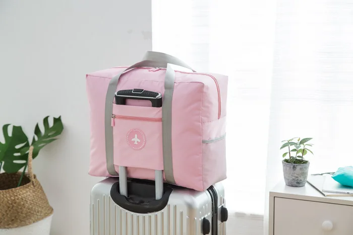 Pink LDAJMW Лидер продаж высокое качество Оксфорд водонепроницаемый чемодан сумка для хранения портативный может установить на тяги Коробка органайзер для путешествий сумка - Цвет: Pink