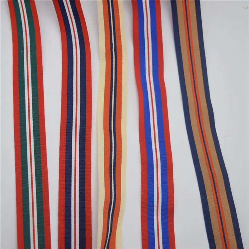 

50yards 1"(25mm) Fashion Stripe Pattern Webbing Sewing Material For Garment Bag DIY decoration