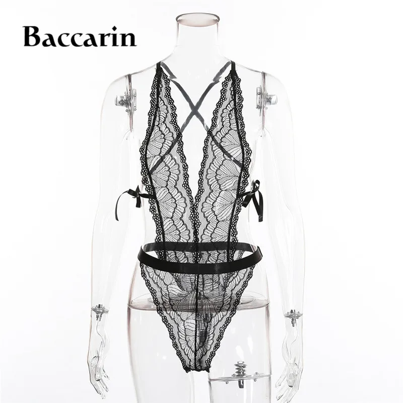 Женское кружевное боди с глубоким v-образным вырезом сексуальный Летний