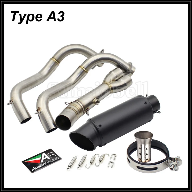 Для Yamaha MT07 mt-07 FZ07 FZ-07 Tracer XSR700 Moto Escape Pipe Slip-on мотоциклетная выхлопная труба akrapovic глушитель с соединительной трубой