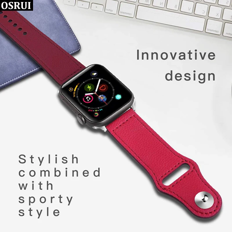 Ремешок для apple watch 42 мм, 38 мм, 44 мм, 40 мм, correa iwatch 3/2, кожаный браслет на запястье, ремень, pulseira, apple watch 4, аксессуары