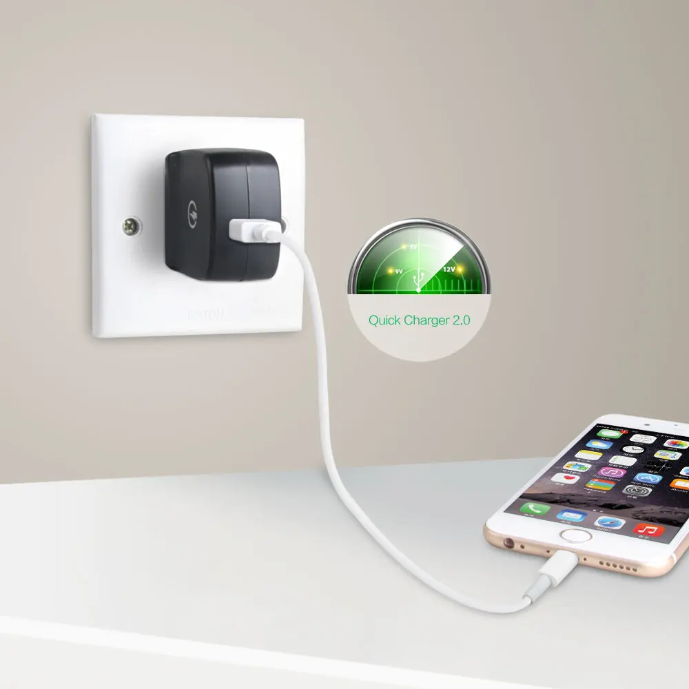 LVSUN ЕС Австралия Великобритания США Plug 15 Вт 5 В 3A универсальное настенное USB