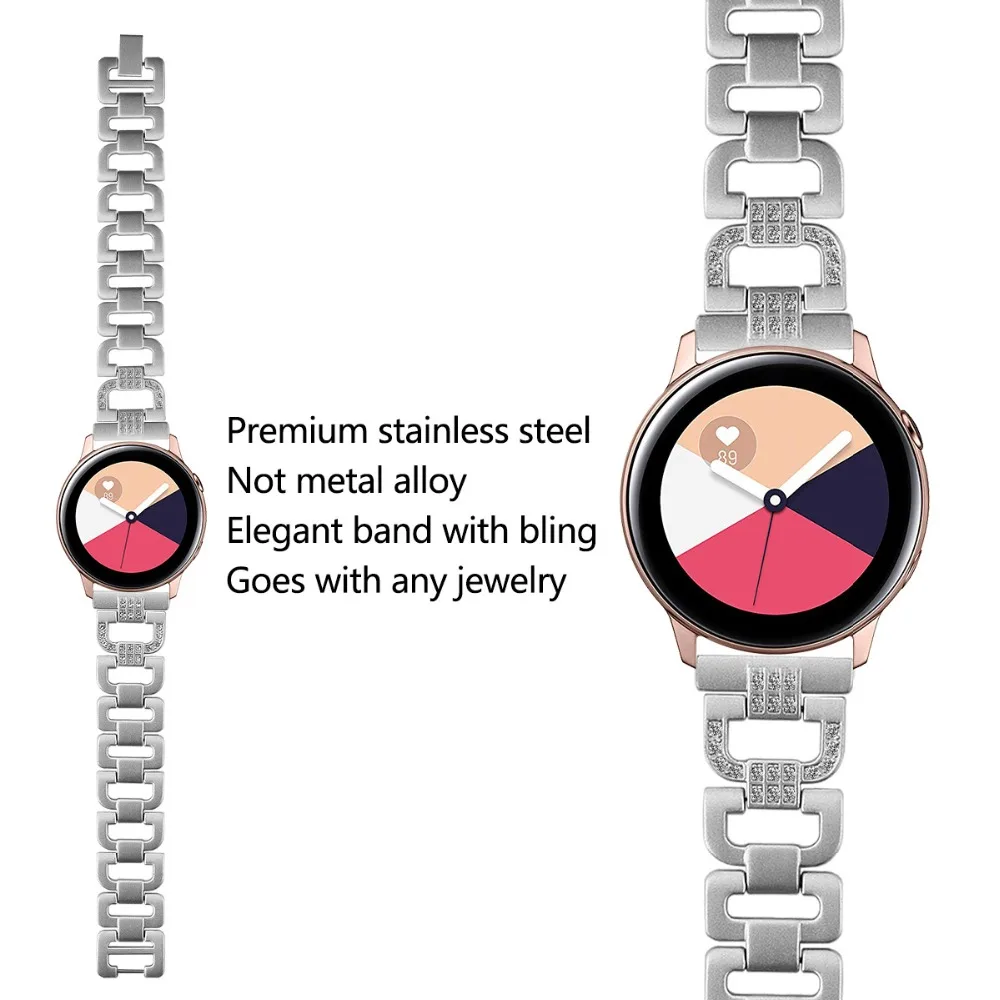 Ремешок для наручных часов 3 шт./лот Samsung Galaxy Watch Active защитный чехол из нержавеющей