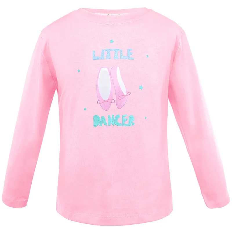 Оптовая продажа дешевая рубашка для девочек розовый и белый топ с длинным