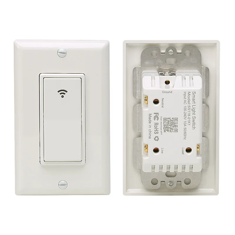 Настенный выключатель с вилкой США умные выключатели света версия управления