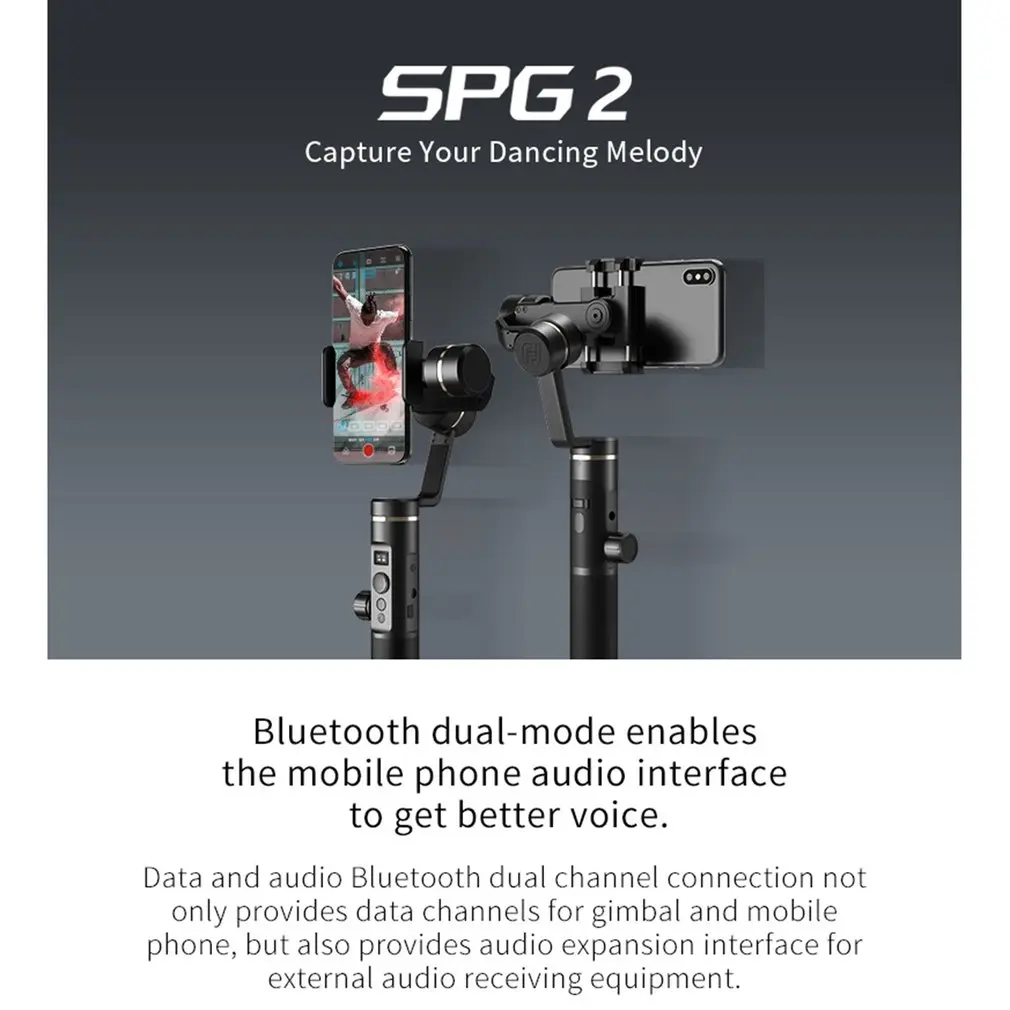 Горячая Распродажа FeiyuTech SPG2 3-осевой монопод для селфи смартфона карданный