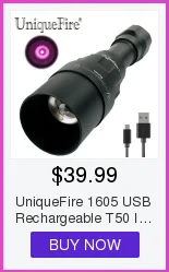 UniqueFire 1504 IR 940NM светодиодный светильник-вспышка, инфракрасный светильник с зумом, 3 режима, водонепроницаемый алюминиевый 67 мм, выпуклая линза, фонарь с креплением для прицела
