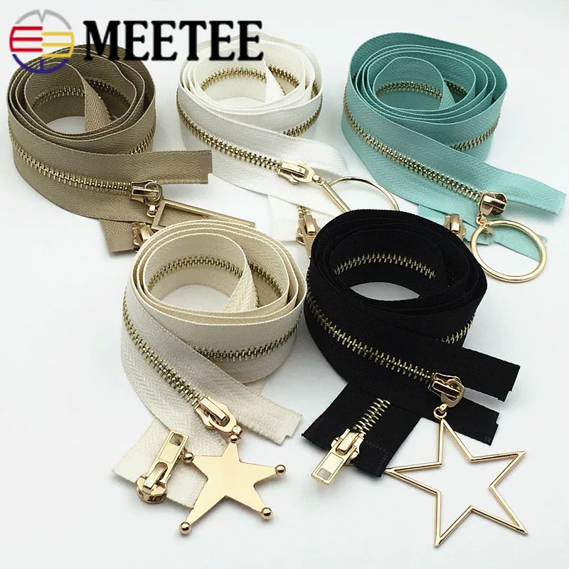 2 шт. Meetee 80/100/20 см 5 # двойные слайдеры Металлические молнии открытые для шитья