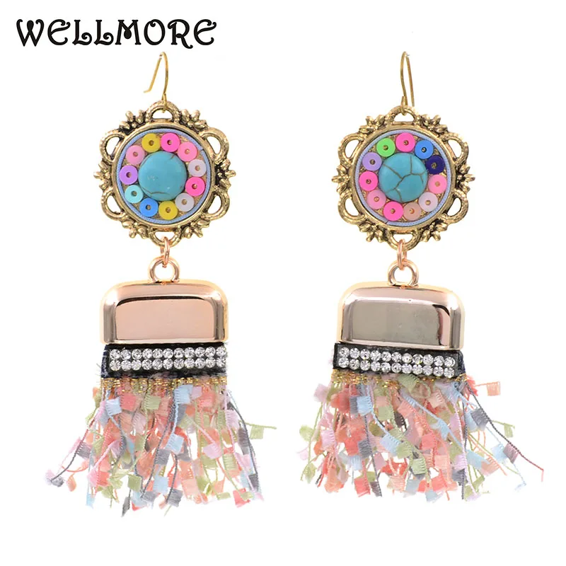 WELLMORE 2018 новые стильные серьги Модные кружевные подвески для женщин|lace earrings|earrings