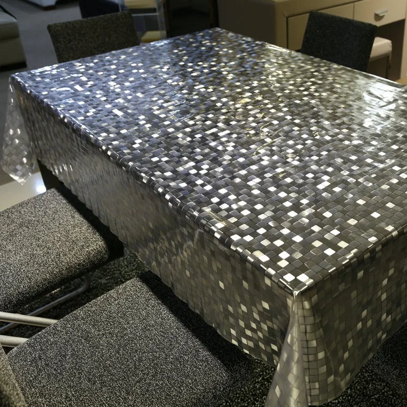 Элегантный небольшой Размеры 50 см x 137 см/20 дюймов x 54 дюймов с цветочным принтом скатерть глянцевая ПВХ плед скатерть маслостойкая покрытие стола