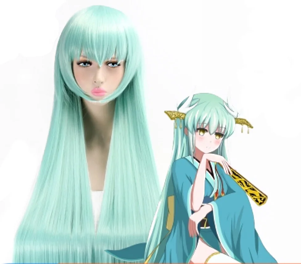 Fate Grand Order FGO Berserker Kiyohime парик для косплея волосы 120 см мятно зеленый|Реквизит