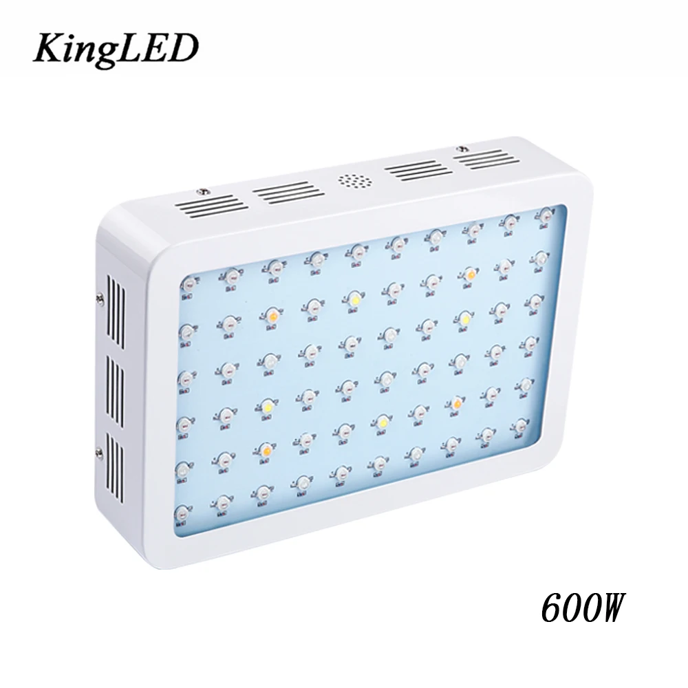 KingLED 600W двойной чип LED Grow Light полный спектр 410-730 нм для внутренних растений и цветочной фразы Очень высокий выход на.
