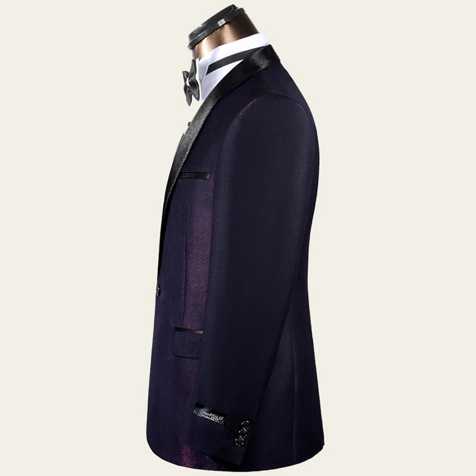 Plyesxale магический цвет фиолетовый костюмы для мужчин люксовый бренд мужские