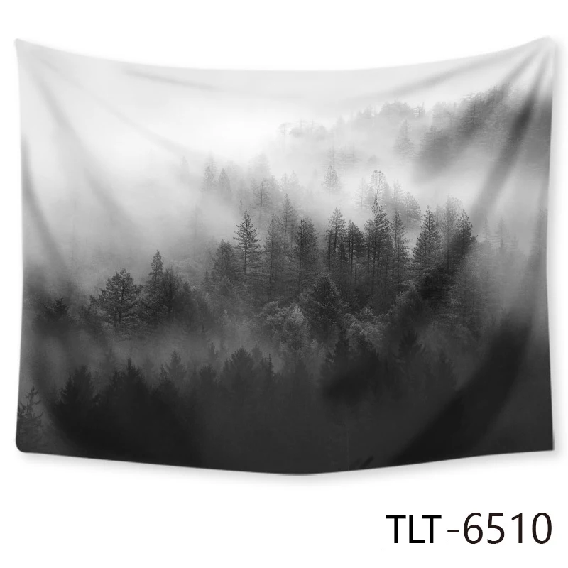 TLT6510 Mountains Bird Animal Tapestry Wall Carpet Cloth Hanging Leaf Home Decor Beach Mat Printing Polyester Living Room Mat - Цвет: TLT6510