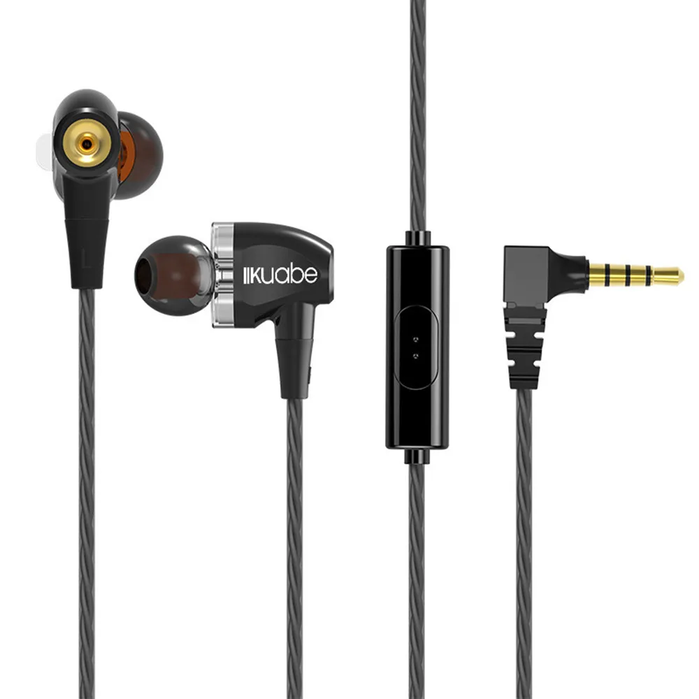 VOBERRY проводные наушники HIFI с двумя динамическими драйверами супер бас стерео