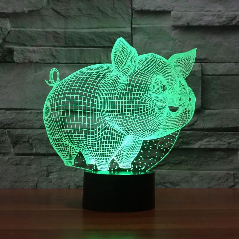 

Cutely 3D Little Pig Model Table Lamp LED USB Sensor Night Lights LED Luminaria Bedroom Cute Desk Lamps Children's Night Lamps