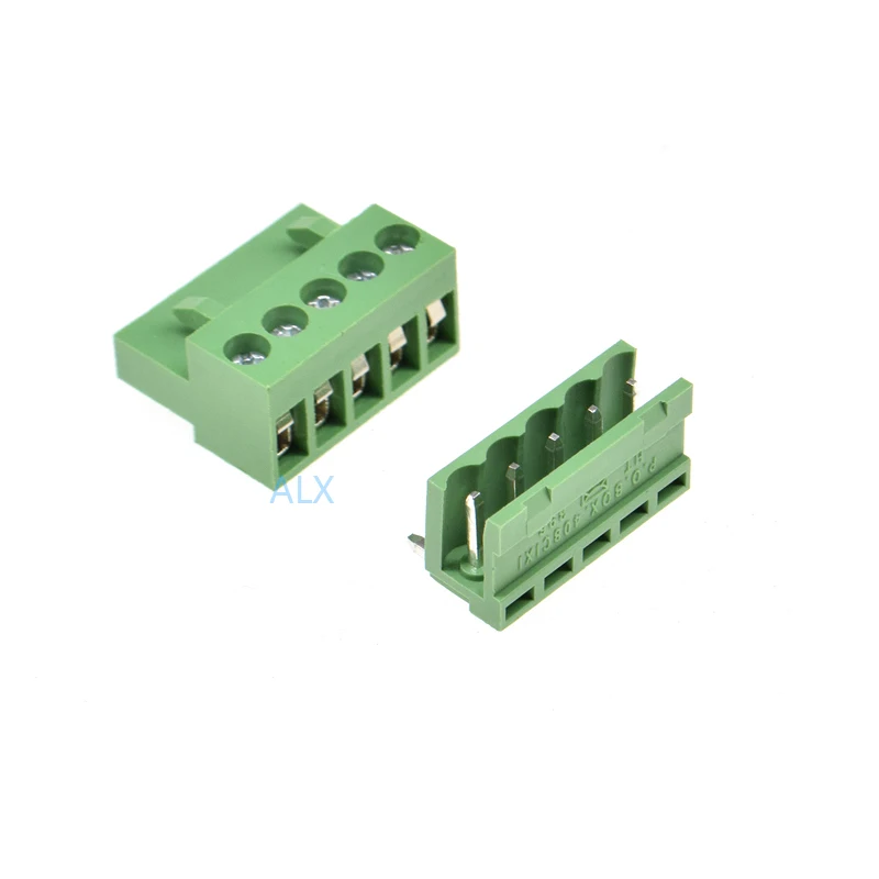 Клеммная колодка с прямым углом 5 контактов 3 96 мм 10 комплектов HT3.96 разъем pcb +