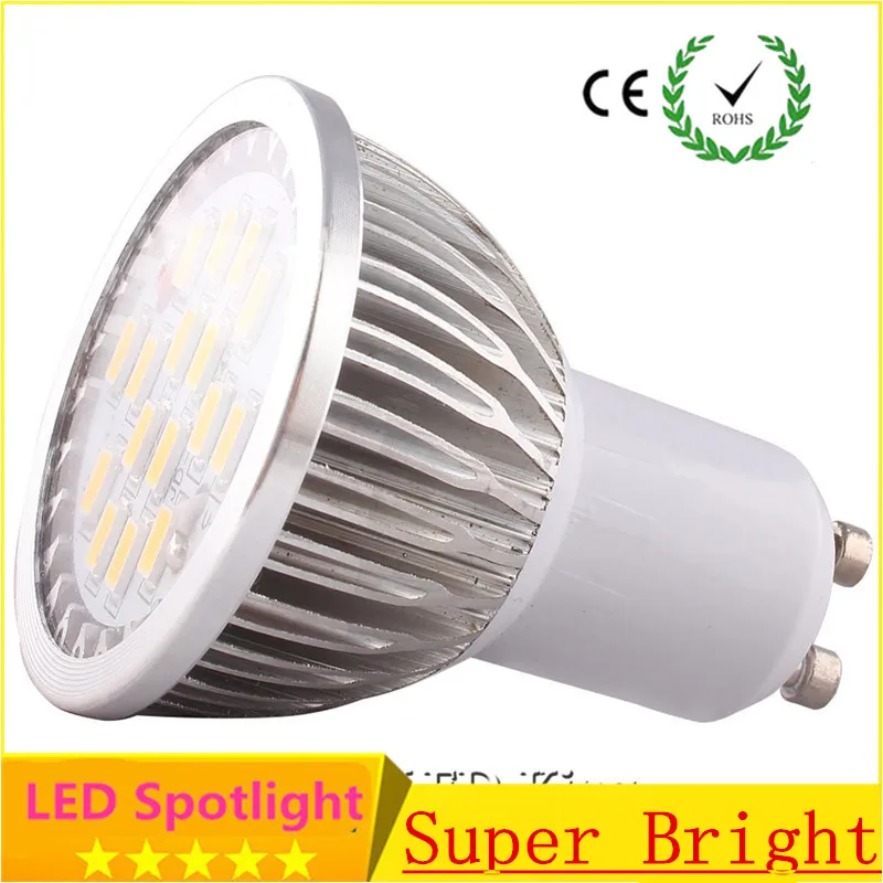 Супер яркие лампы GU 10 5730 SMD с регулируемой яркостью светодиодные теплые/белые 85-265