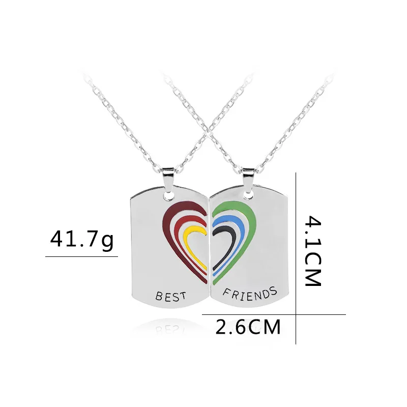 Новинка 2 шт. модное креативное ожерелье с подвеской в виде радужных английских