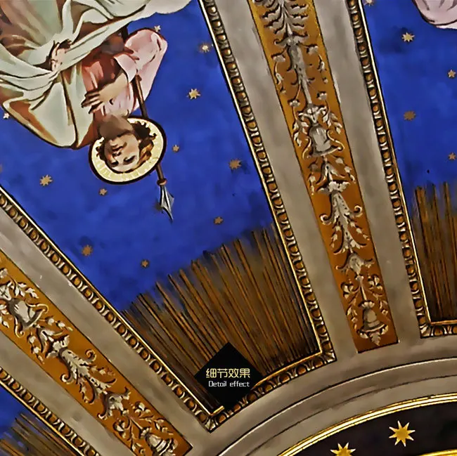 Квадратные потолочные обои в европейском стиле для гостиной спальни учебы 3D