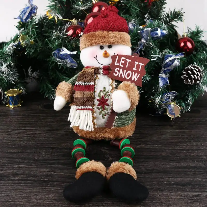 New Fashion Cute Ornament Indoor Christmas Santa Claus Snowman Deer Sitting Decoration | Дом и сад