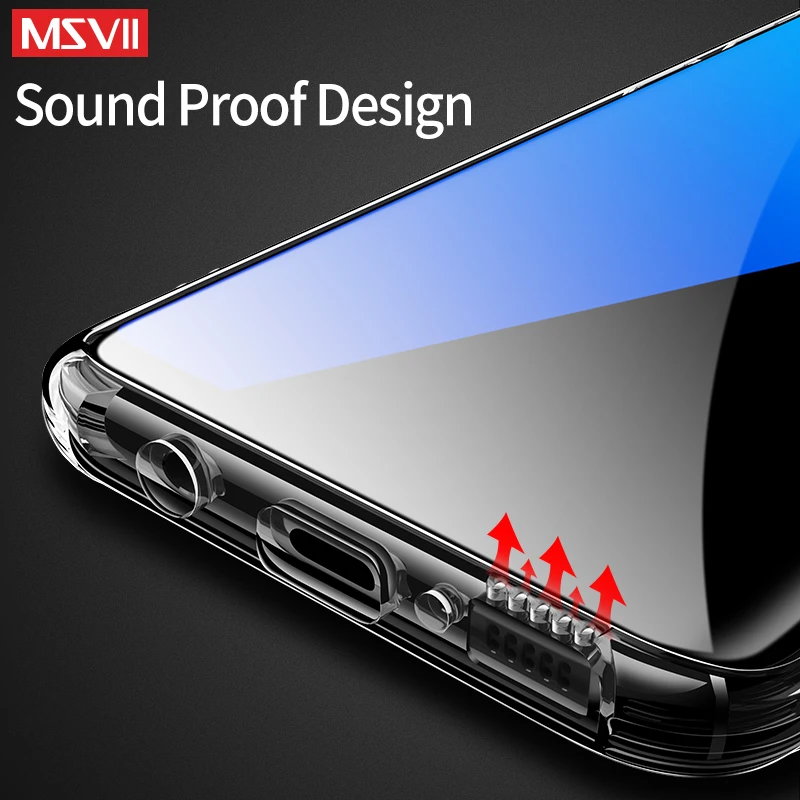 MSVII Прозрачный чехол для Samsung Galaxy S8 плюс Основа воздушная подушка силиконовый