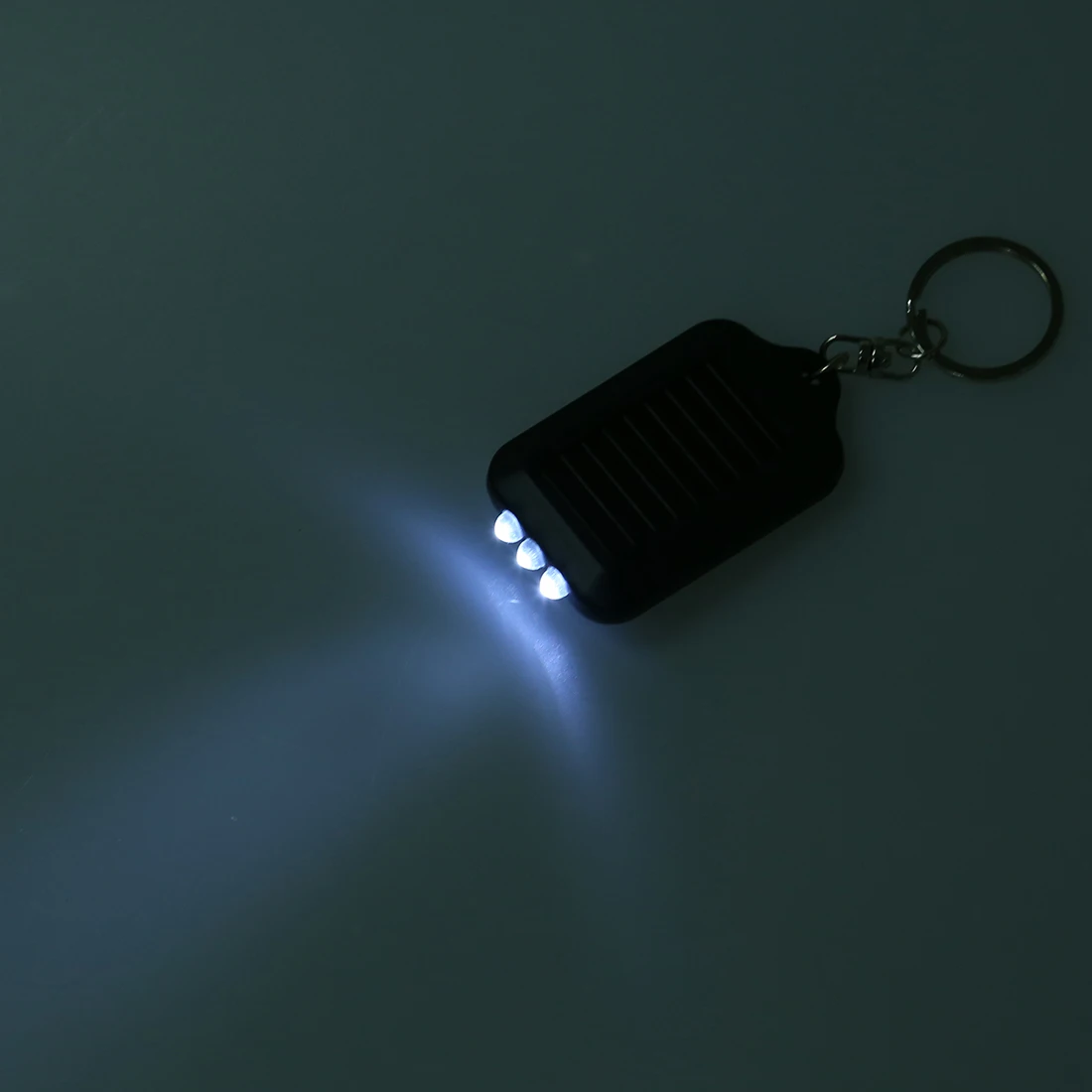 10X Мини Солнечная энергия перезаряжаемый 3LED вспышка светильник брелок