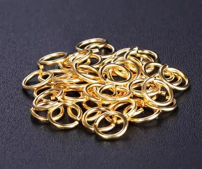 Gold 20шт 925 серебряные ювелирные изделия 3,5-6 мм кулон браслет серьги ringssplit кольца Разъемы для изготовления ювелирных изделий пряжки - Цвет: Gold