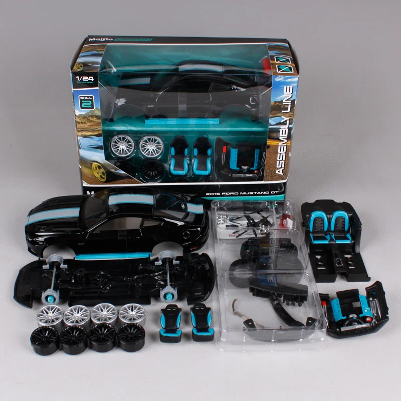 Maisto 1:24 ford mustang gt черный сборный автомобильный Литой Набор Модель автомобиля литой под давлением маннальная игрушка модель автомобиля для автомобильных фанатов 39305