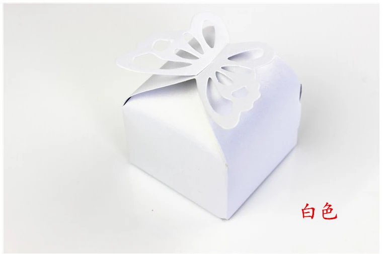 50 шт. коробка конфет с бабочками для свадьбы подарочные коробки шоколада