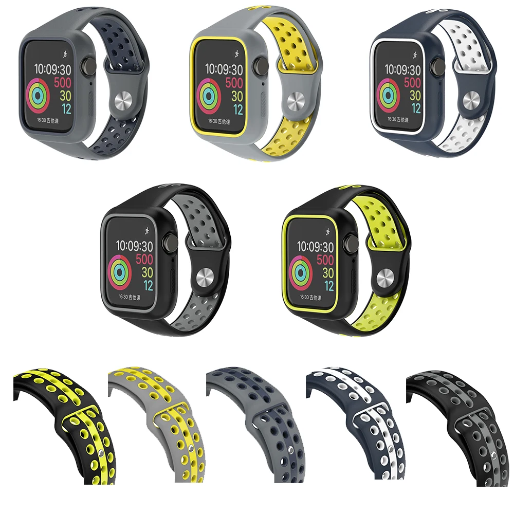 Lbiaodai защитный чехол для apple watch band iwatch 4 5 band 38 мм 42 мм 44 мм 40 мм 3 i ремешок для часов анти-падение крышка аксессуары