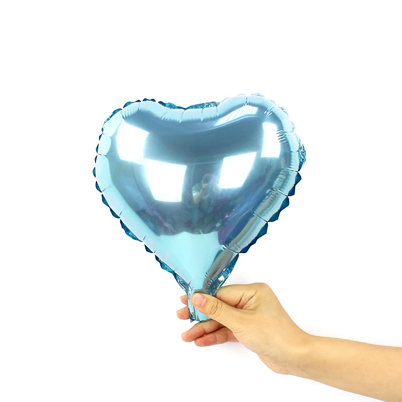 10inch sky blue AX 5 шт. 10 дюймов Золотая Звезда фольга шар розовые воздушные шары с сердцем Свадебные День Святого Валентина украшения пол раскрыть вечерние заполненные воздухом - Цвет: 10inch sky blue AX